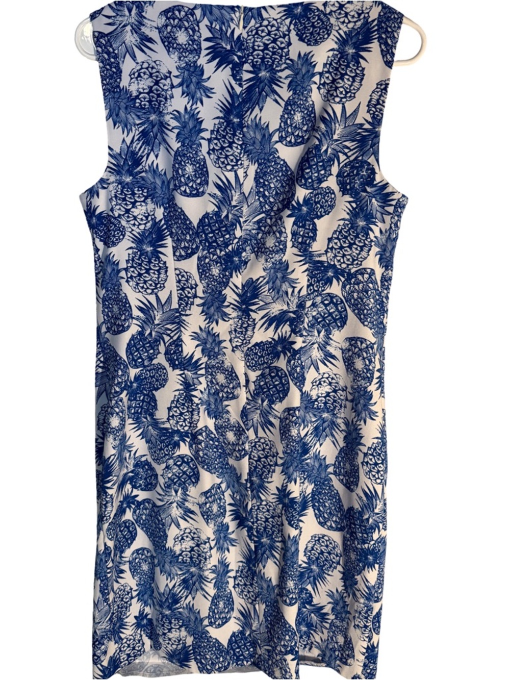 ABG Sleeveless Pineapple-Print Mini Dress in Navy and White - Picture 4 of 6